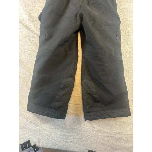 Gerry Black Ski Snow Bib Overalls Pants‎ with Suspenders Kids XS 5 6 Waterproof - Picture 7 of 9